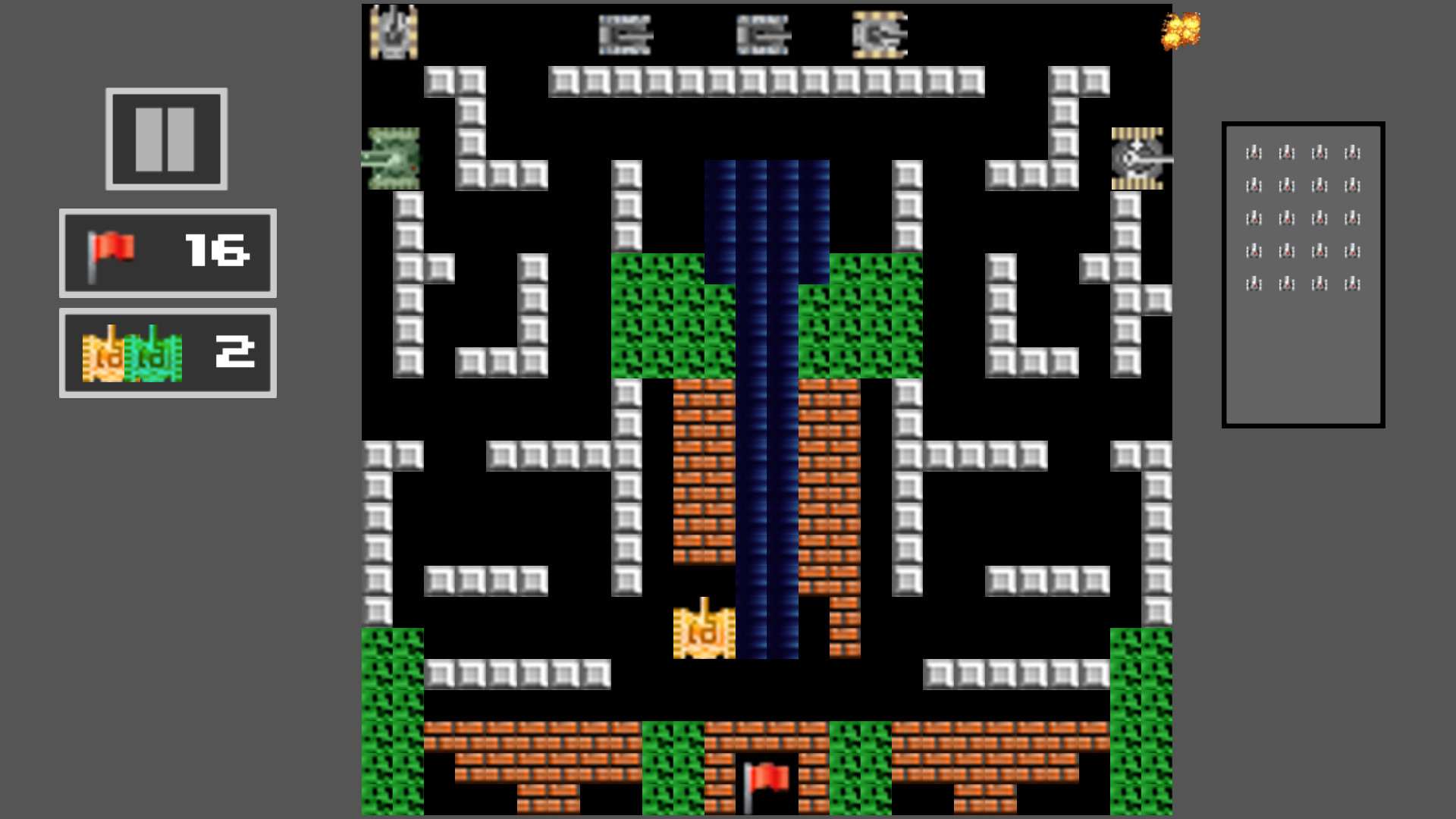 Tank Shoot 2D: Battle to save City Flag