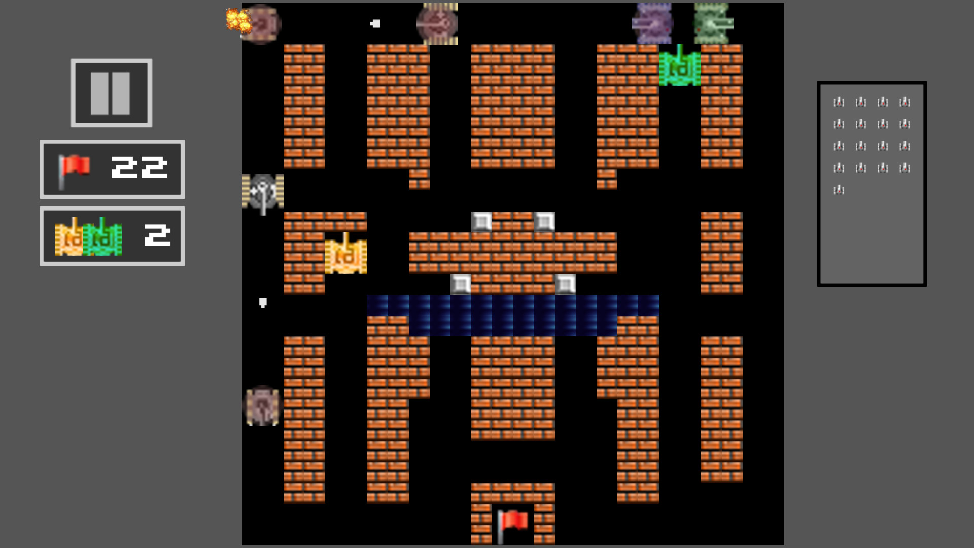 Tank Shoot 2D: Battle to save City Flag