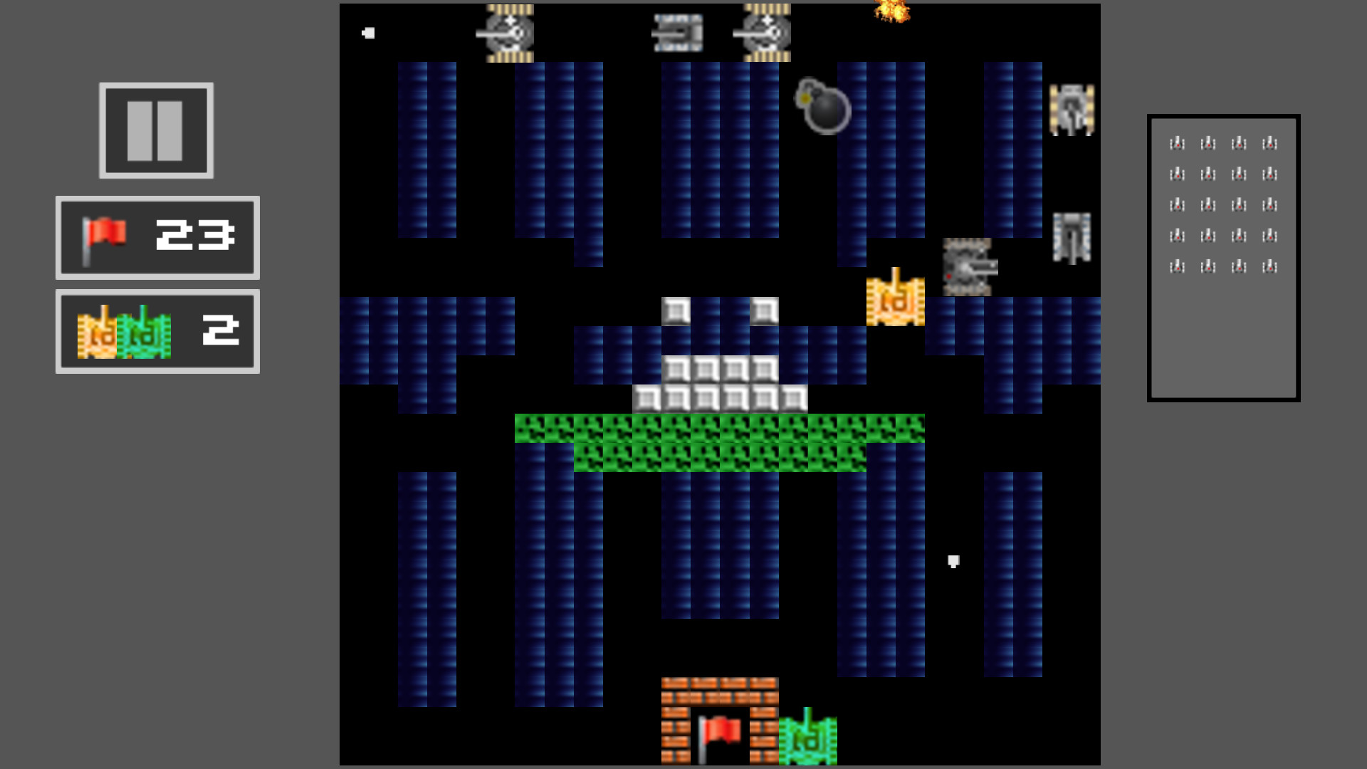 Tank Shoot 2D: Battle to save City Flag