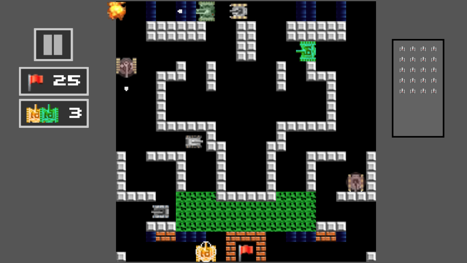 Tank Shoot 2D: Battle to save City Flag