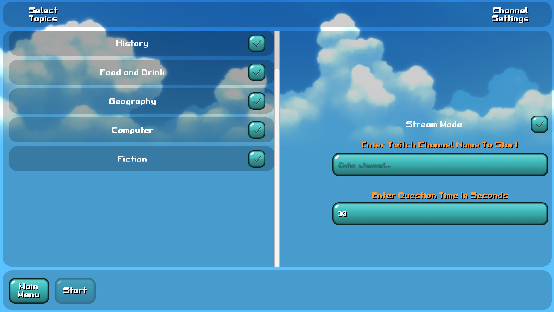 Chat Millions: Stream Quiz Game