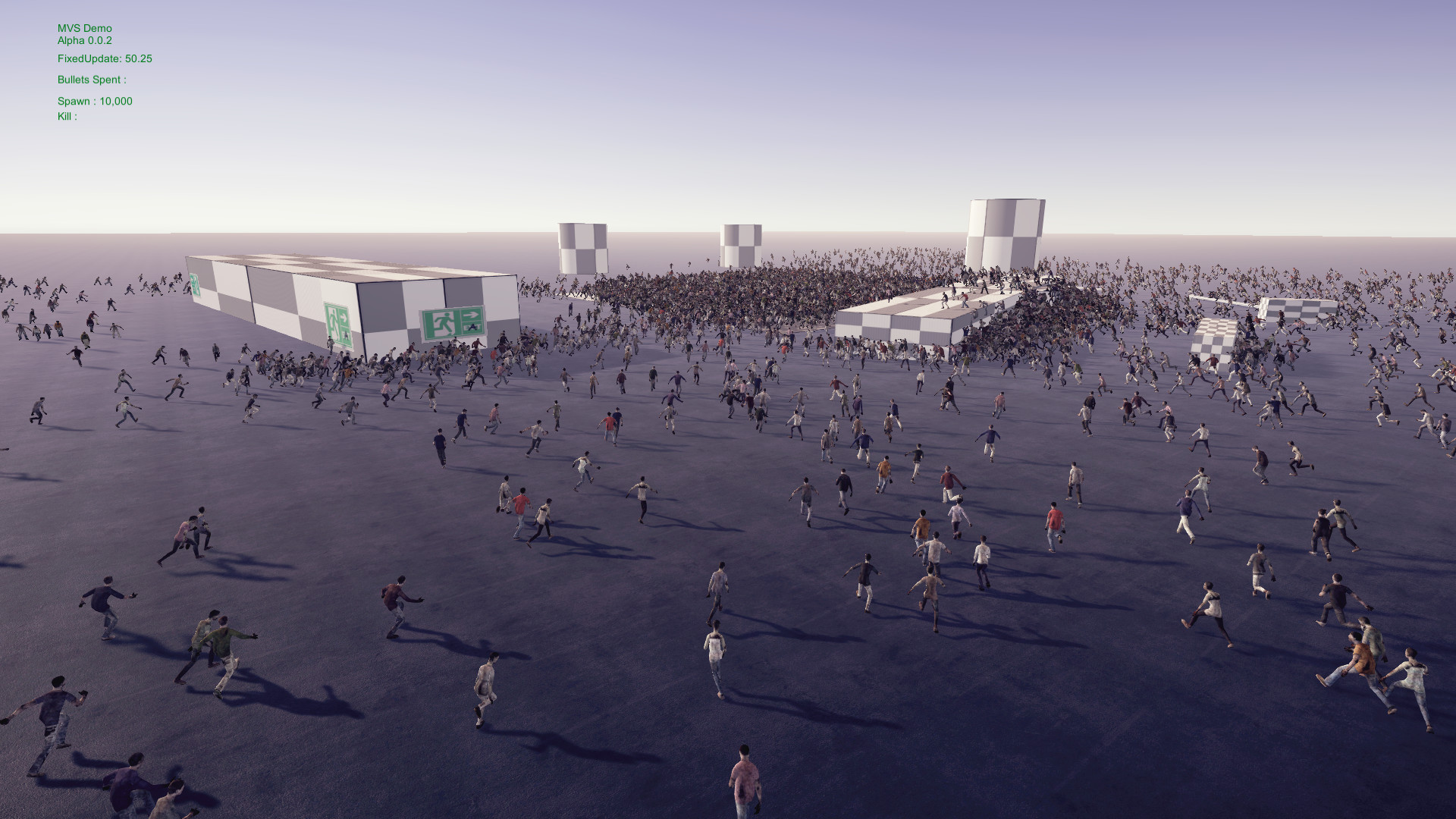 Minigun vs. Swarms of the Zombie Apocalypse Simulator