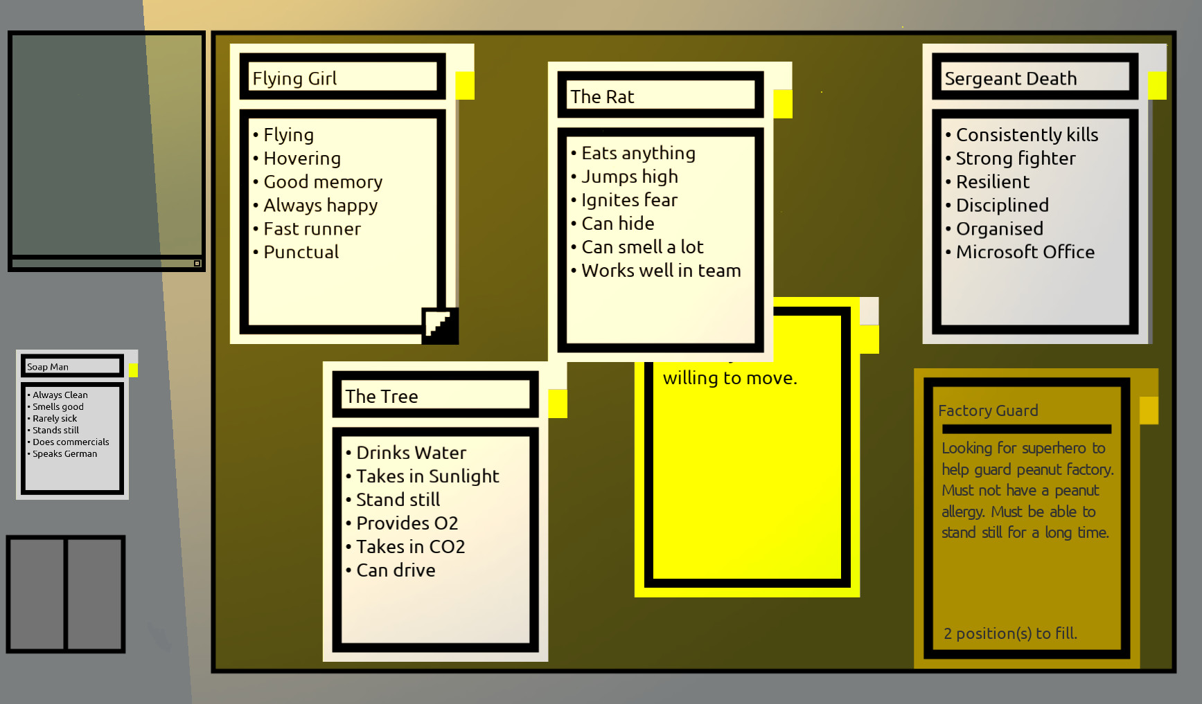 Superhero Recruitment Simulator