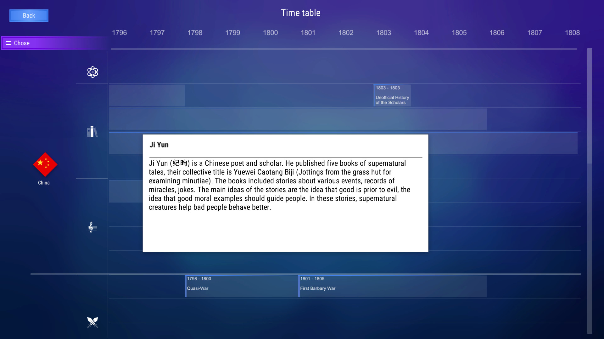 History Table: Lore &amp; Quiz