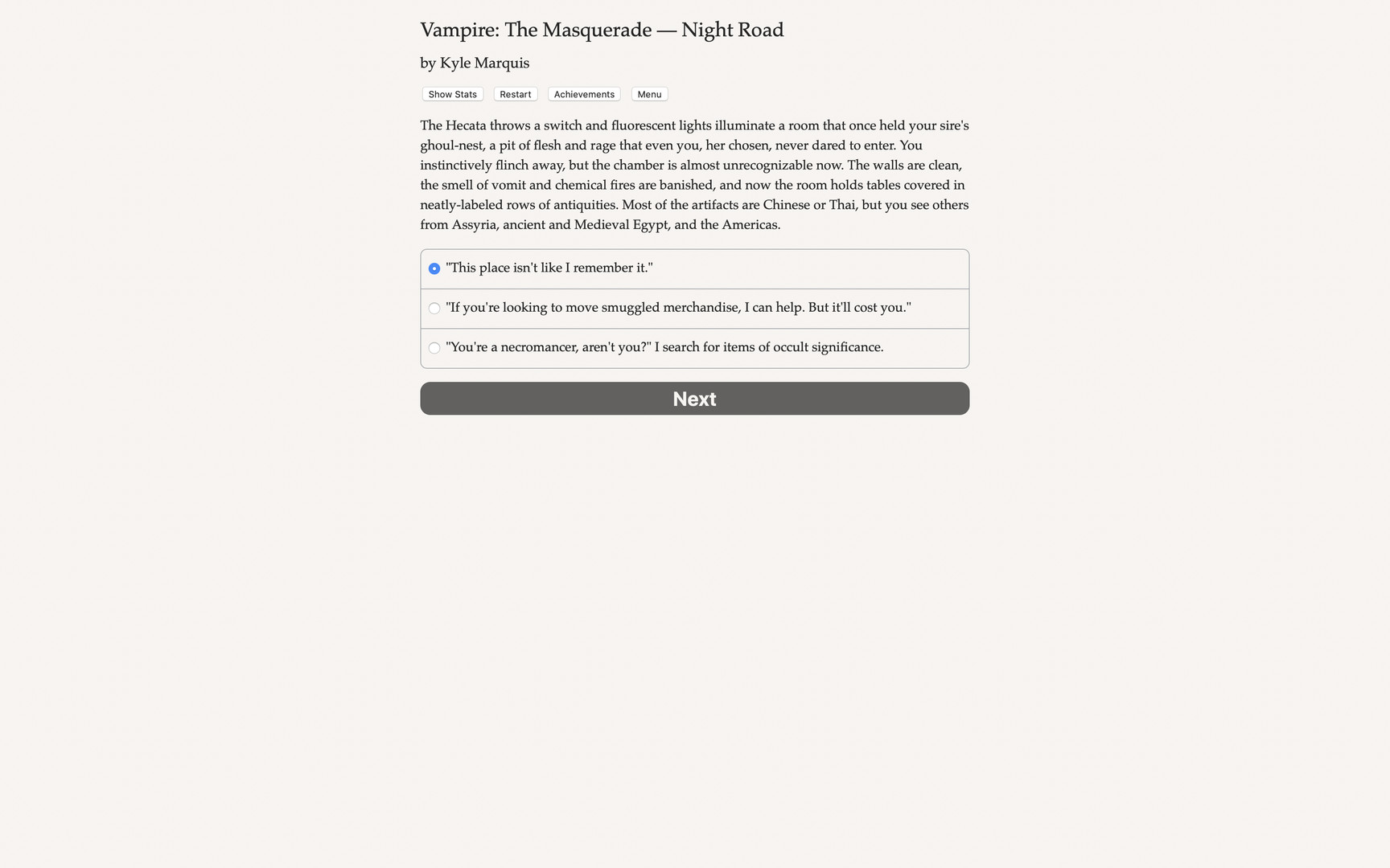 Vampire: The Masquerade – Night Road: Secrets and Shadows