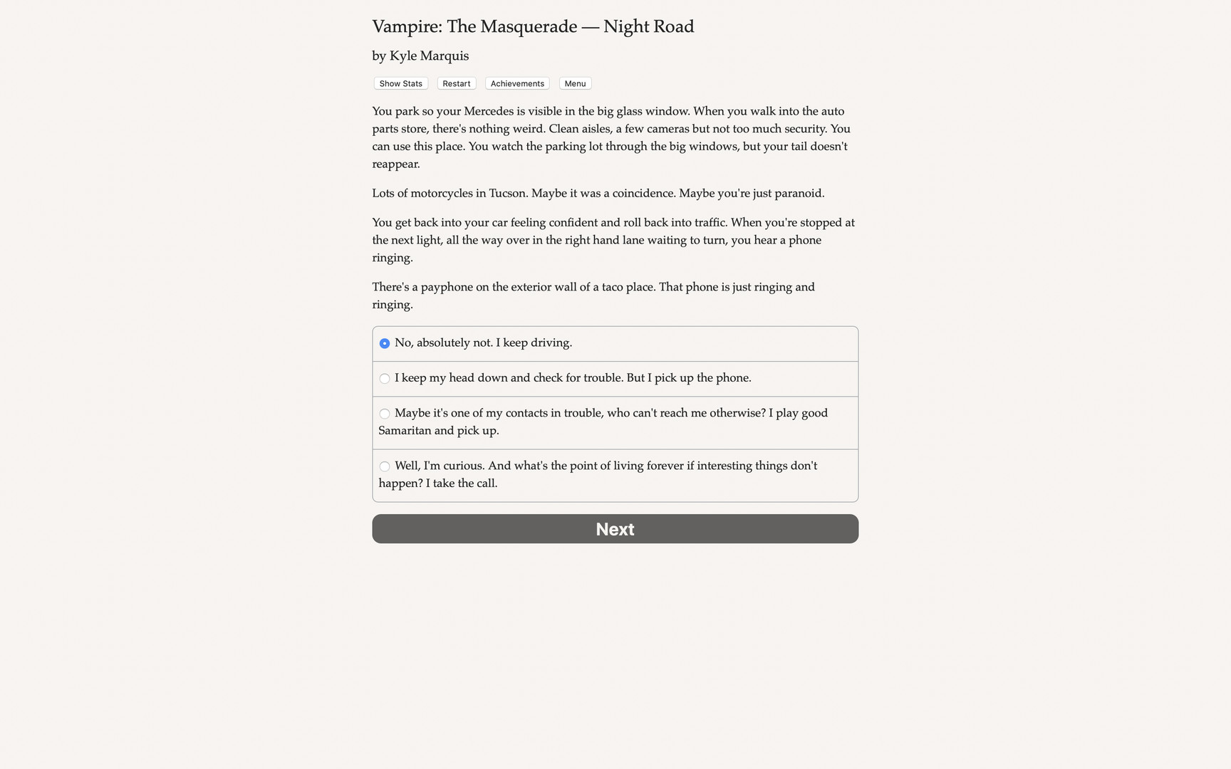 Vampire: The Masquerade – Night Road: Secrets and Shadows