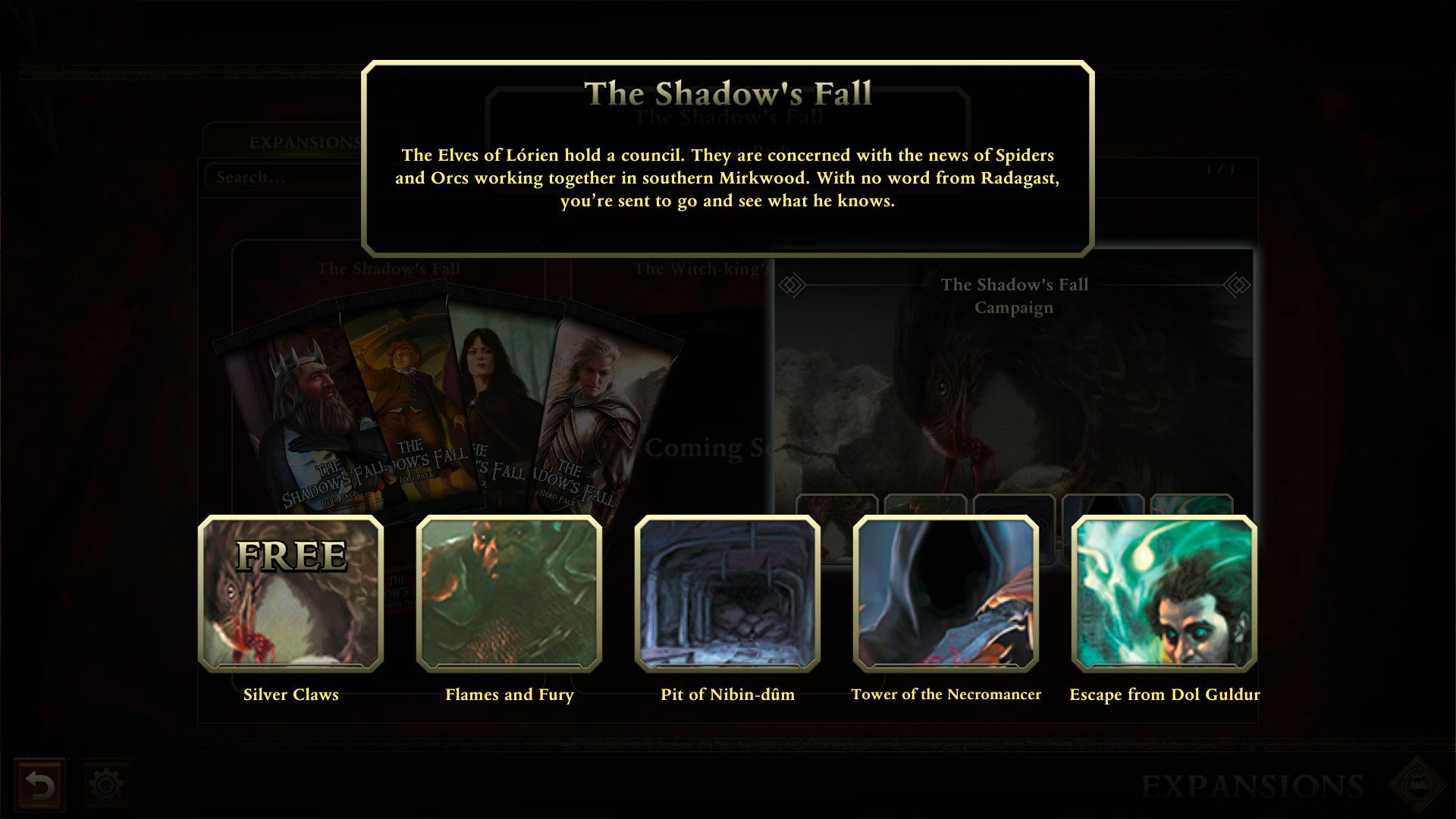 The Lord of The Rings ACG: The Shadow’s Fall Expansion