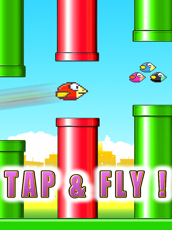 Jumpy Red Bird: Tube Hopper