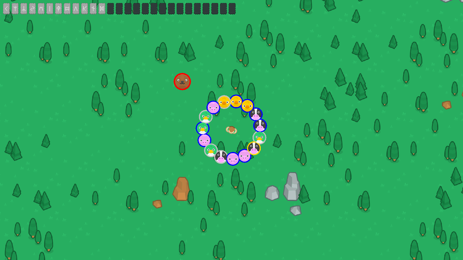 Druid and His Circle of Animals