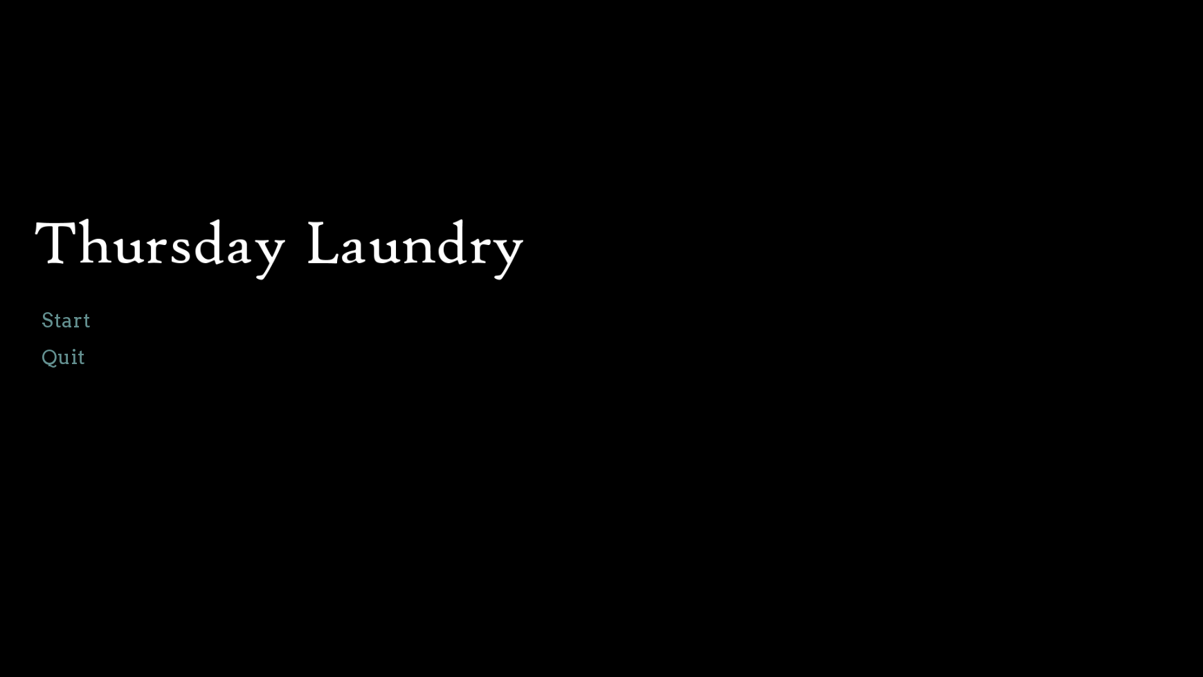 Thursday Laundry