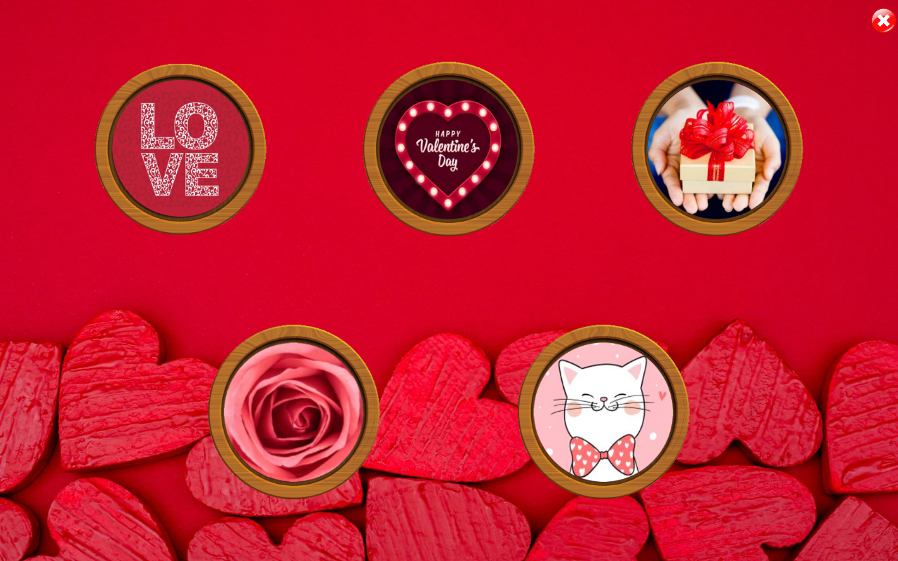 All Valentine Pairs Memory Game