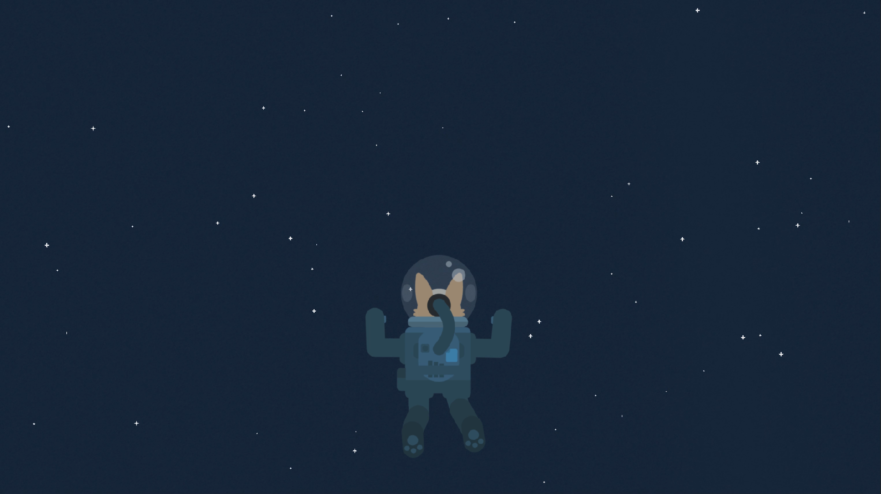 Lonely dog lost in space