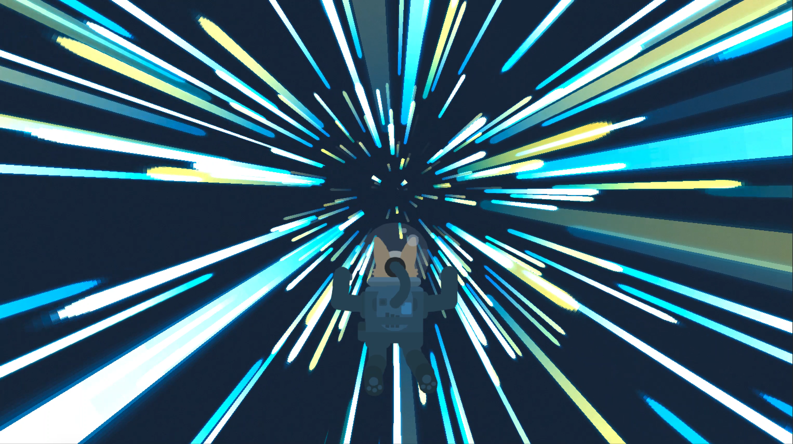 Lonely dog lost in space