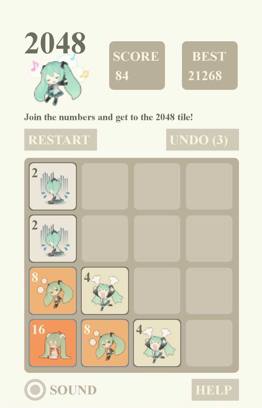 Miku no 2048