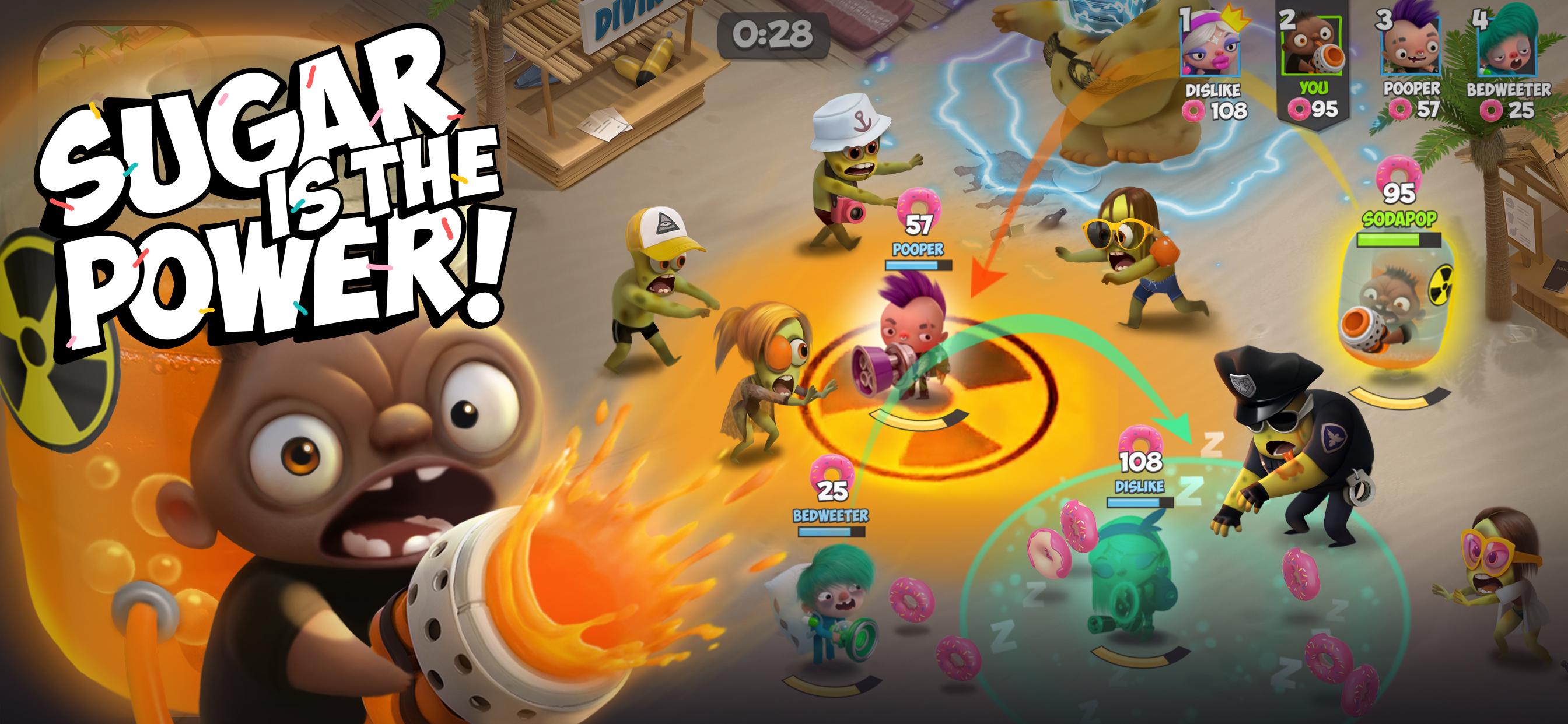 Kids vs Zombies: Donuts Brawl