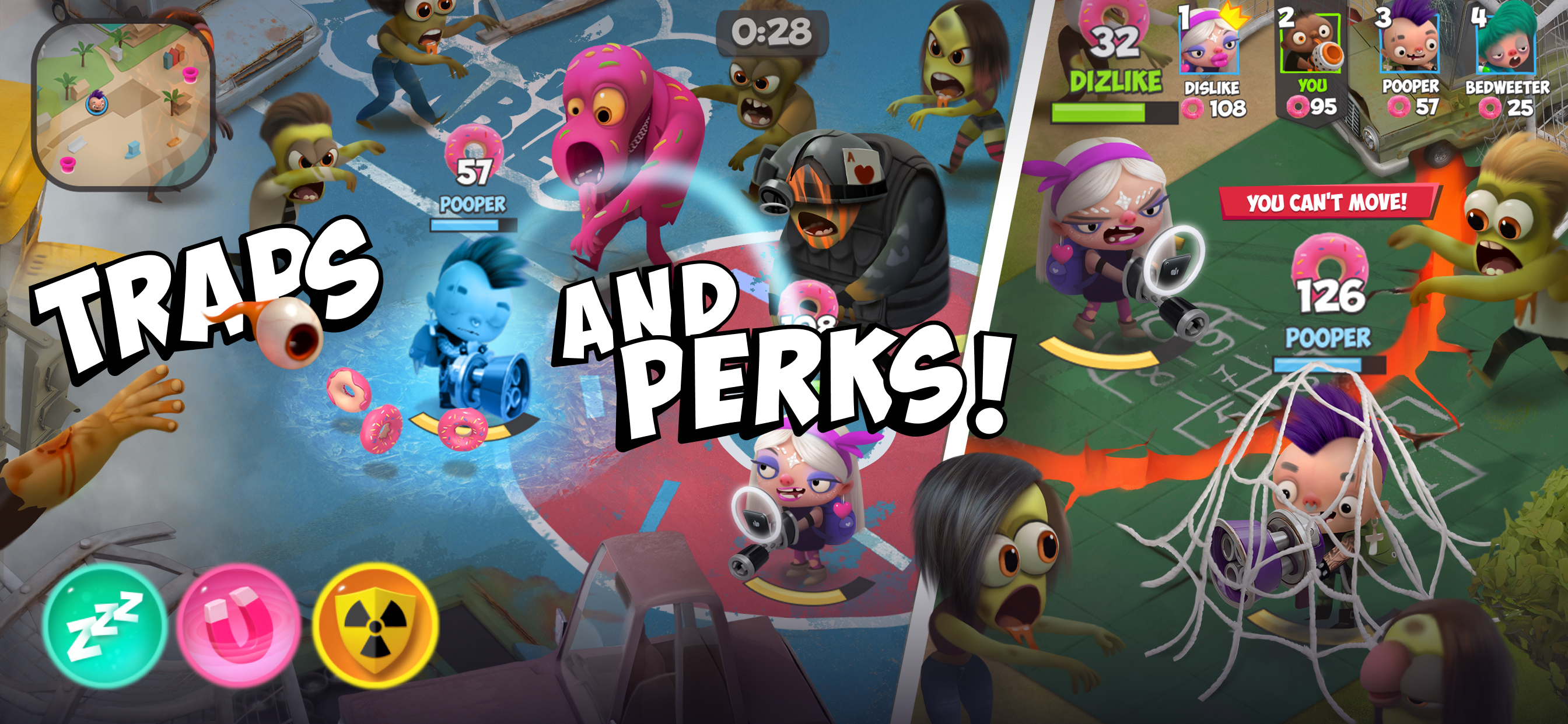 Kids vs Zombies: Donuts Brawl
