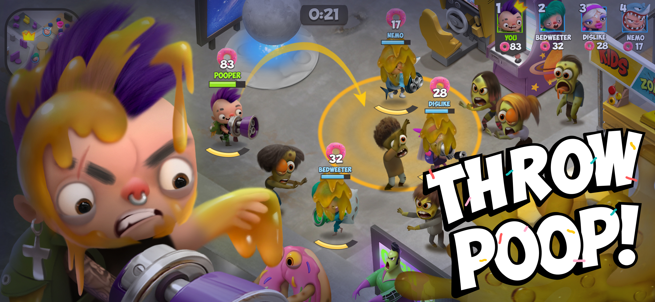 Kids vs Zombies: Donuts Brawl