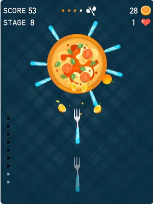 Knife Dash: Hit to Crush Pizza