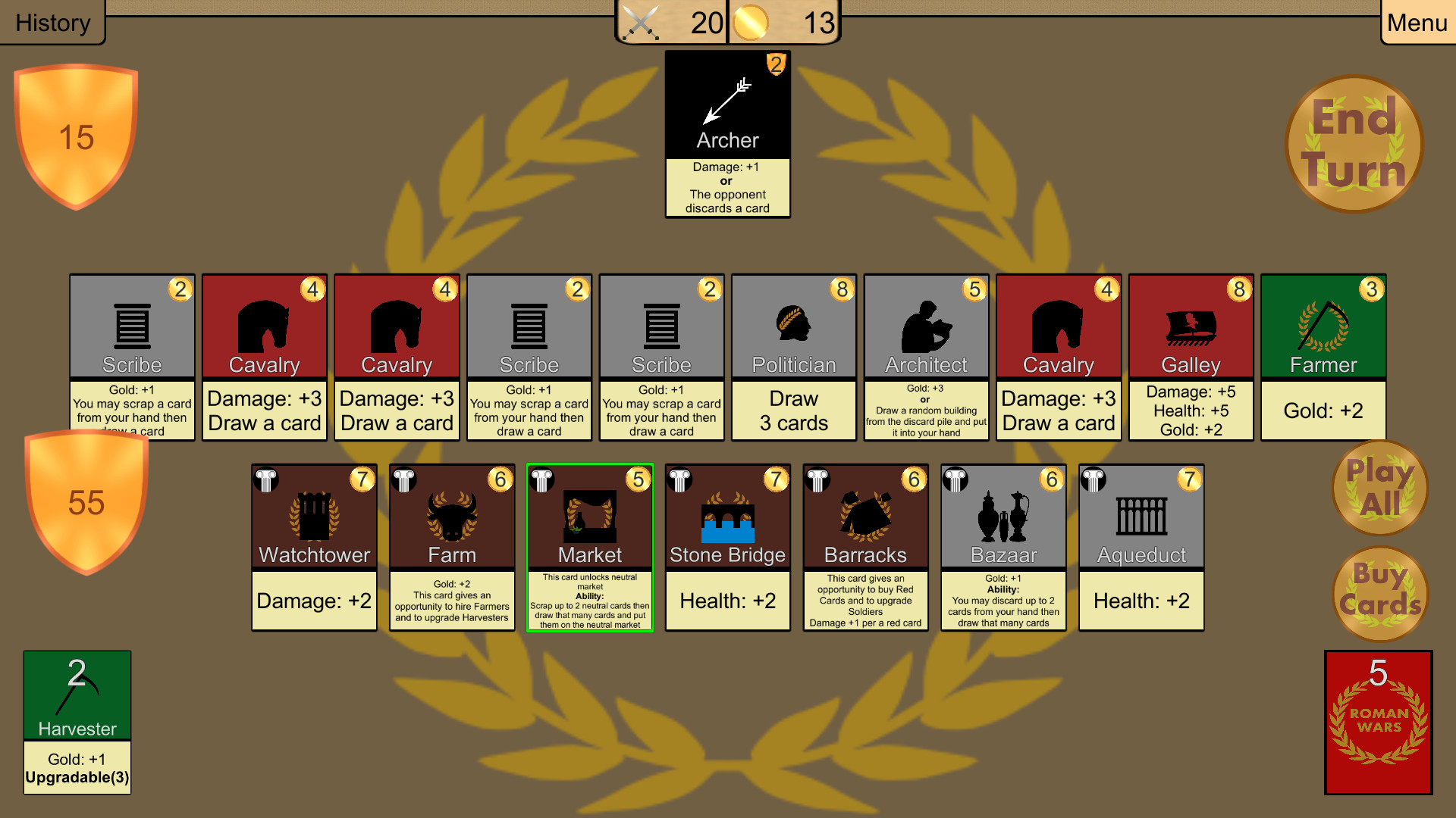 Roman Wars: Deck Building Game