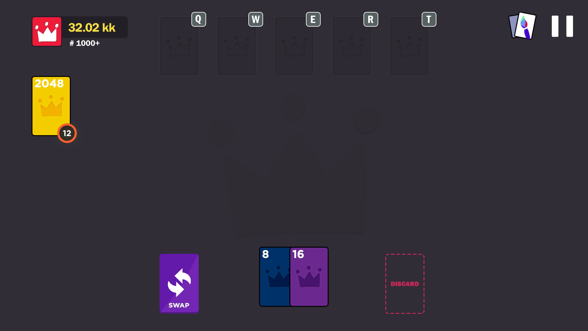 2048 Royal Cards