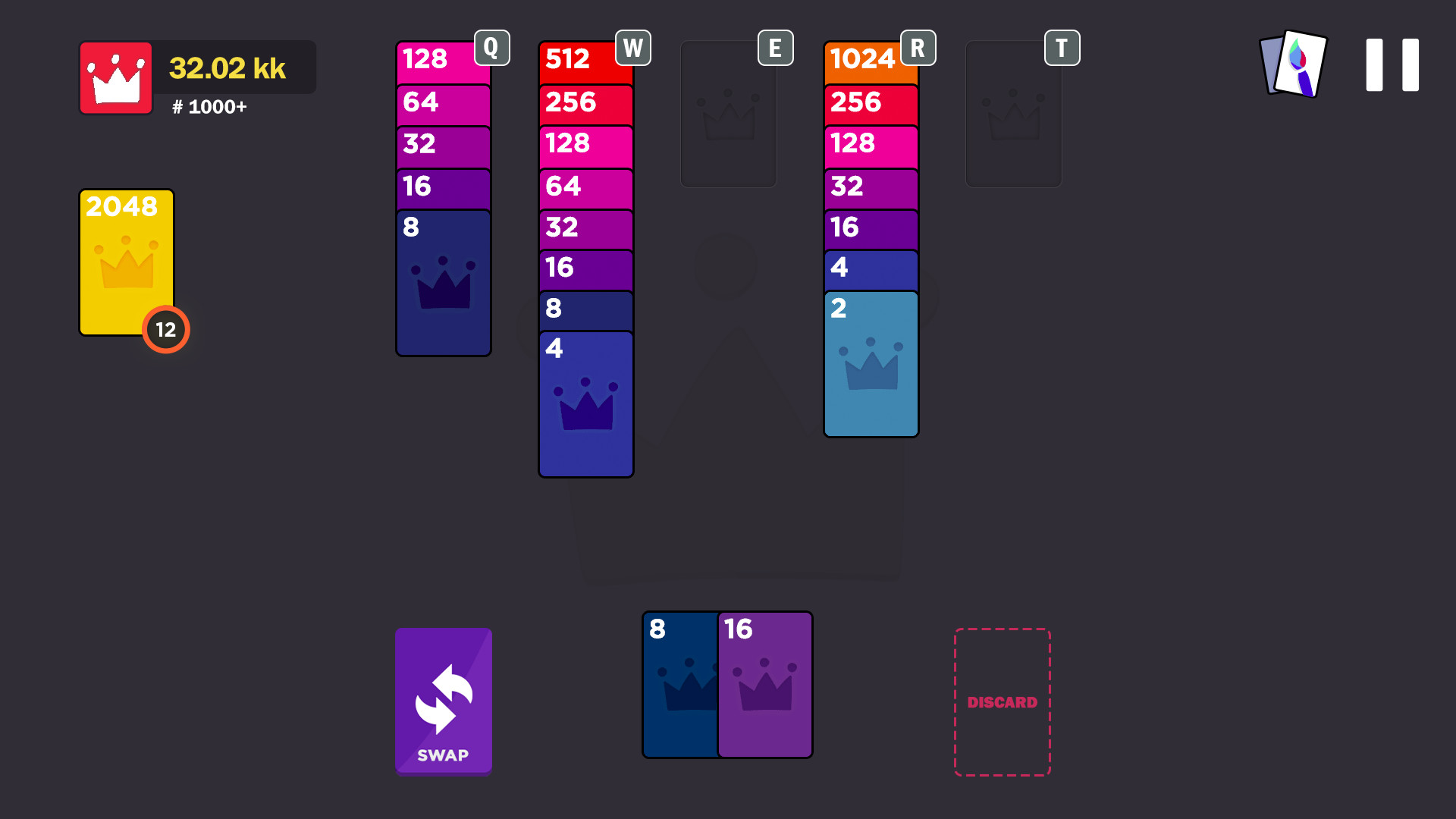 2048 Royal Cards