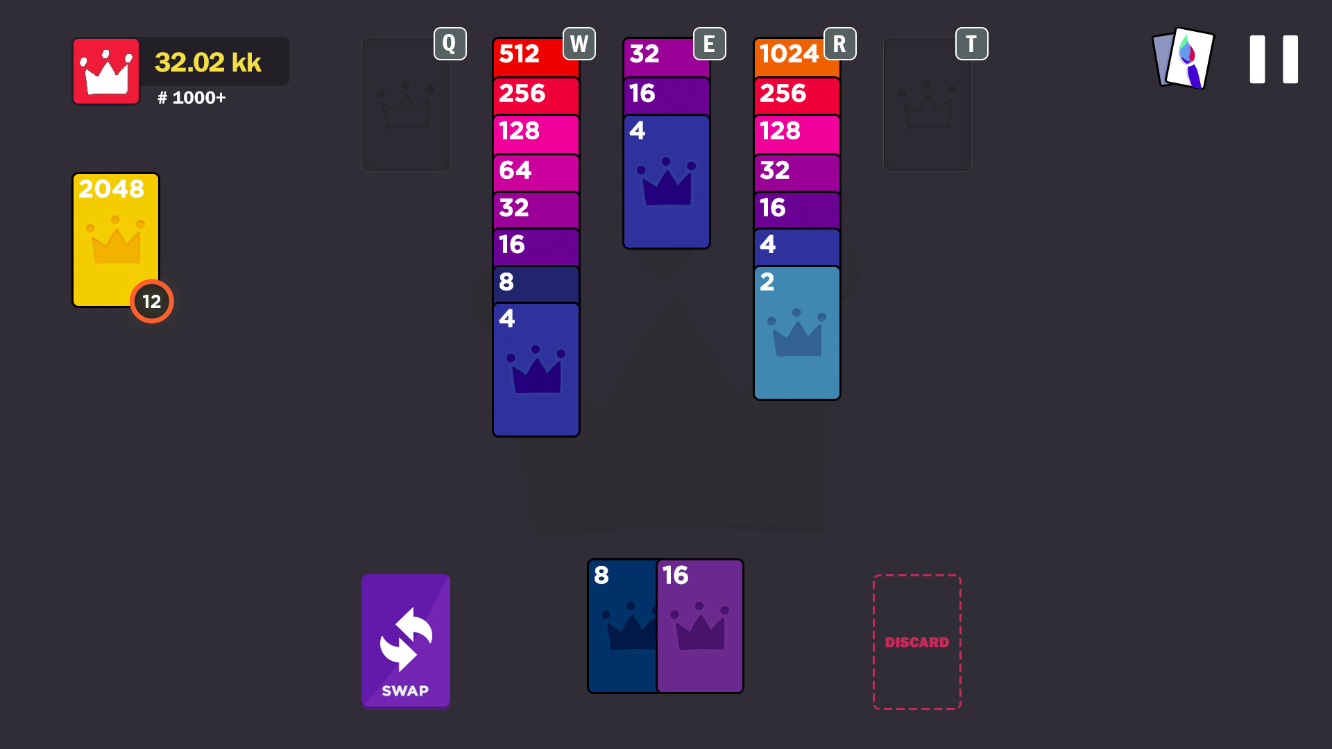 2048 Royal Cards