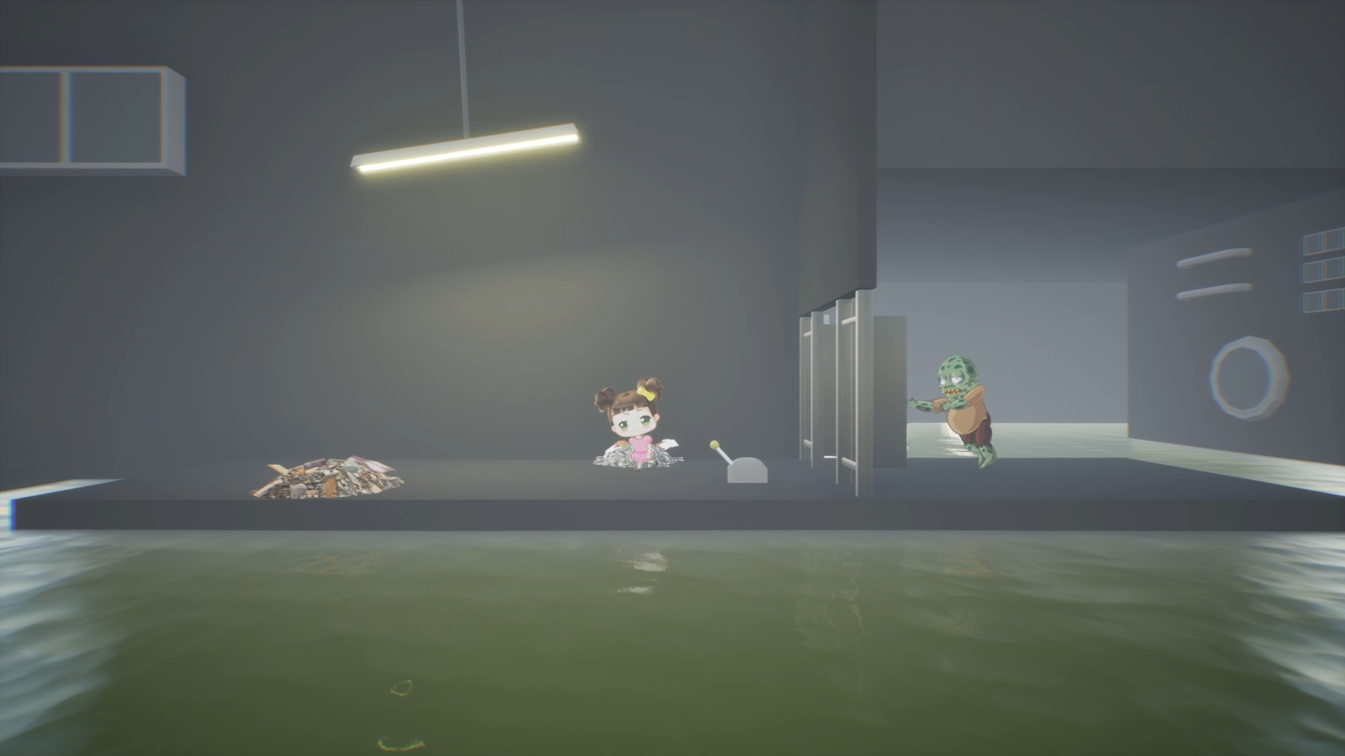 Chibi Girl vs. Evil Zombie Dead