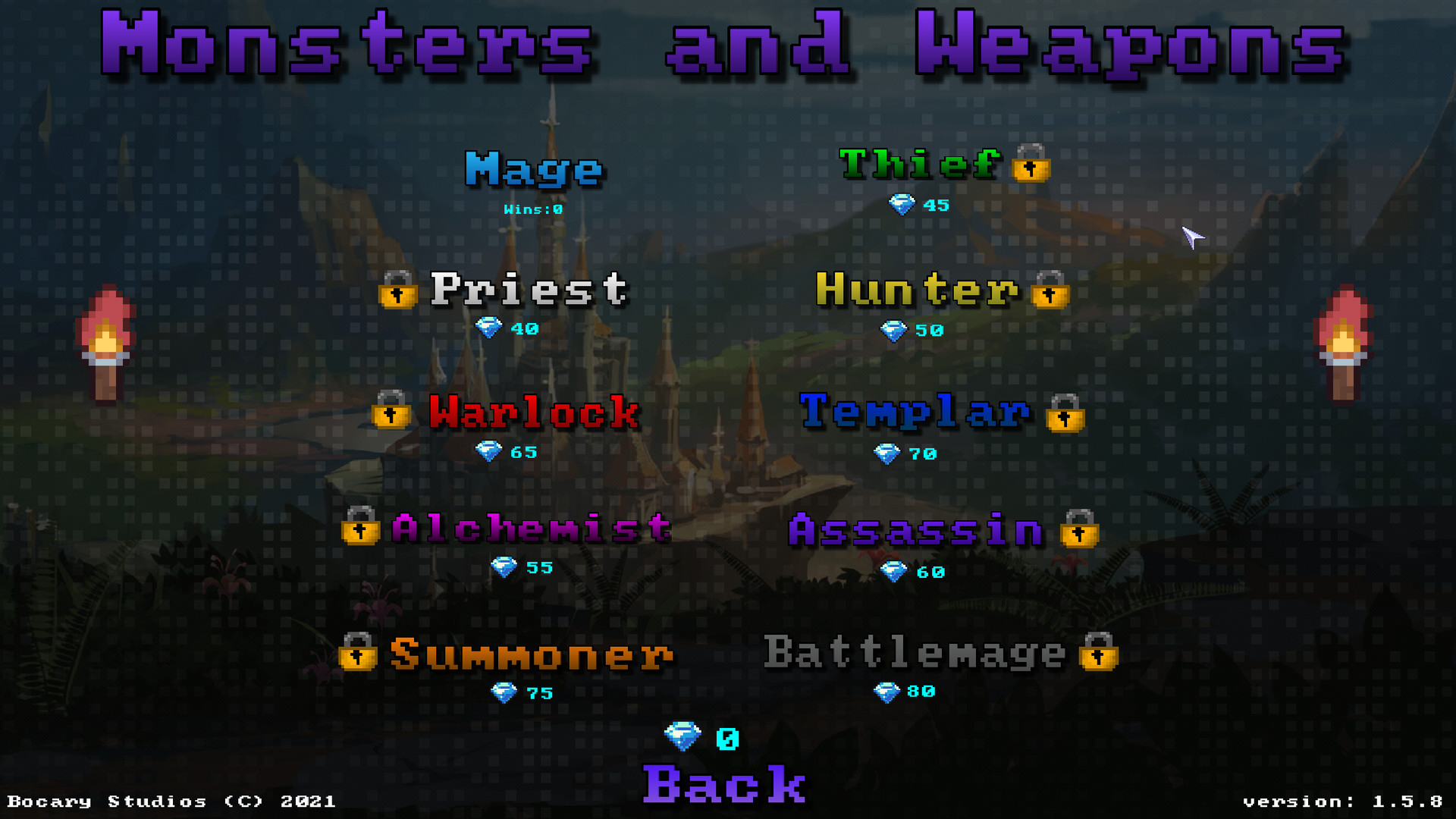 Monsters and Weapons