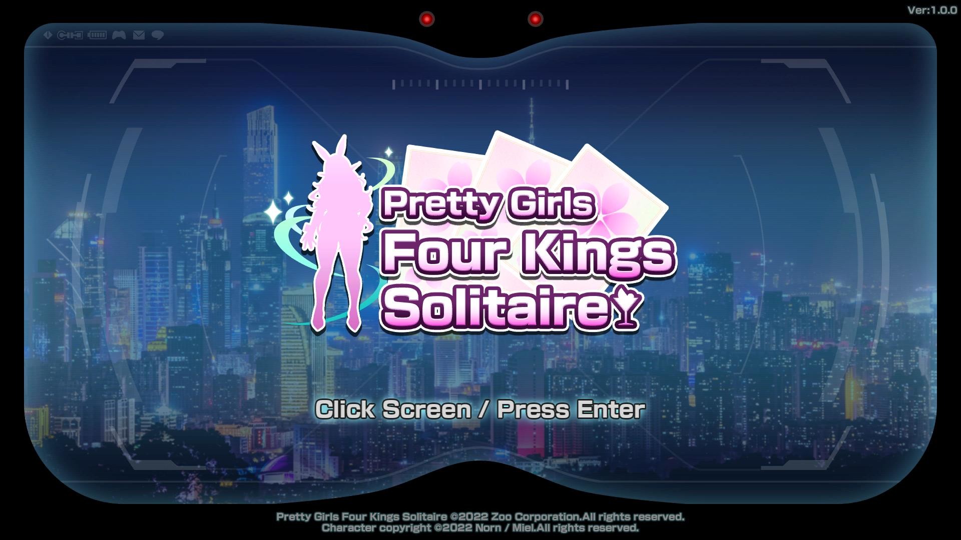 Pretty Girls Four Kings Solitaire