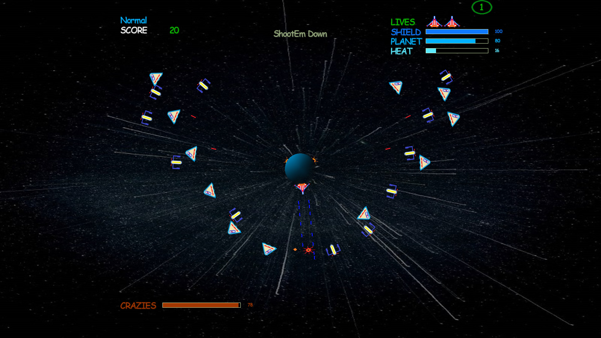 Crazy Invader ShootEm Down