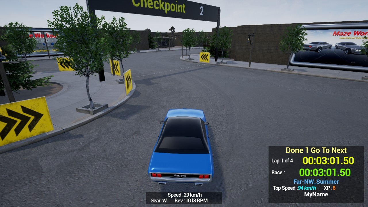 Maze Workout: Western Lost Solo Car Racer