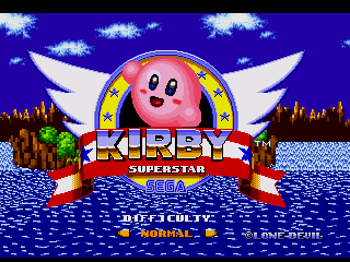 Kirby in Sonic the Hedgehog