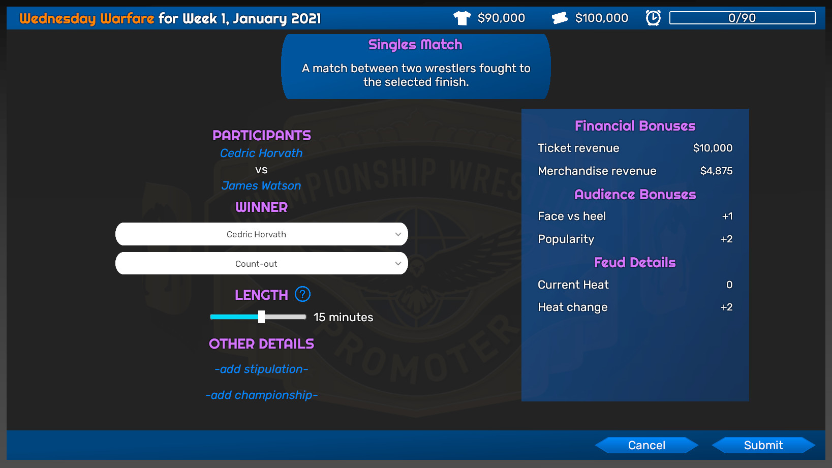 Championship Wrestling Promoter