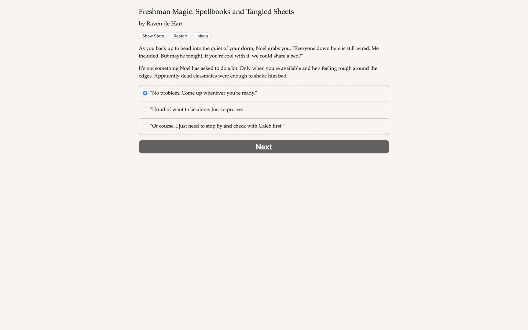 Freshman Magic: Spellbooks and Tangled Sheets