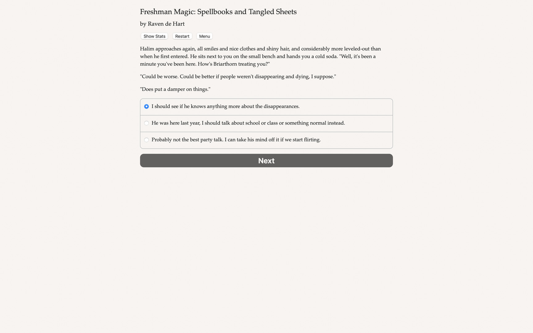 Freshman Magic: Spellbooks and Tangled Sheets