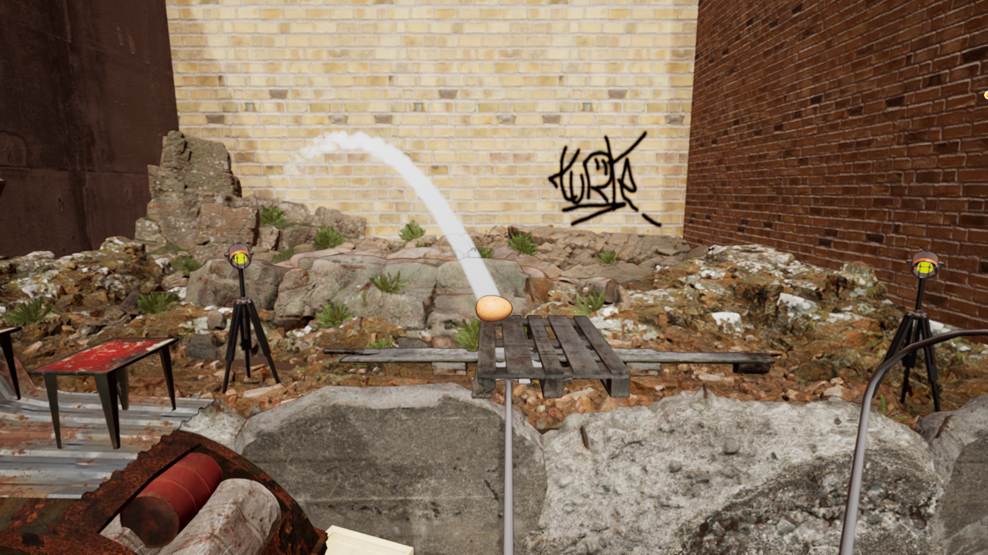 Egg Over It: Fall Flat From the Top