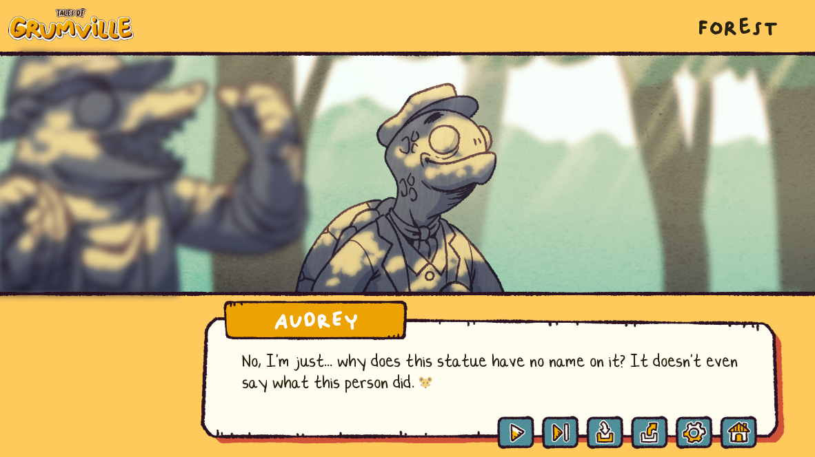 Tales of Grumville: A Legendary Pie and A Nameless Statue