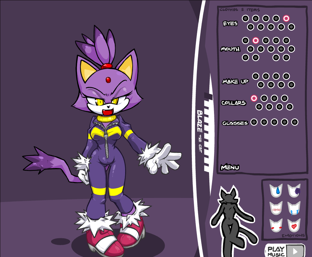 Blaze the Cat Dress Up