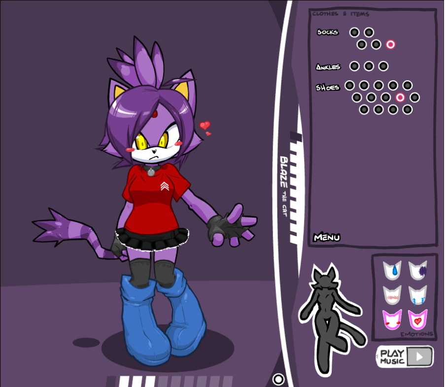 Blaze the Cat Dress Up