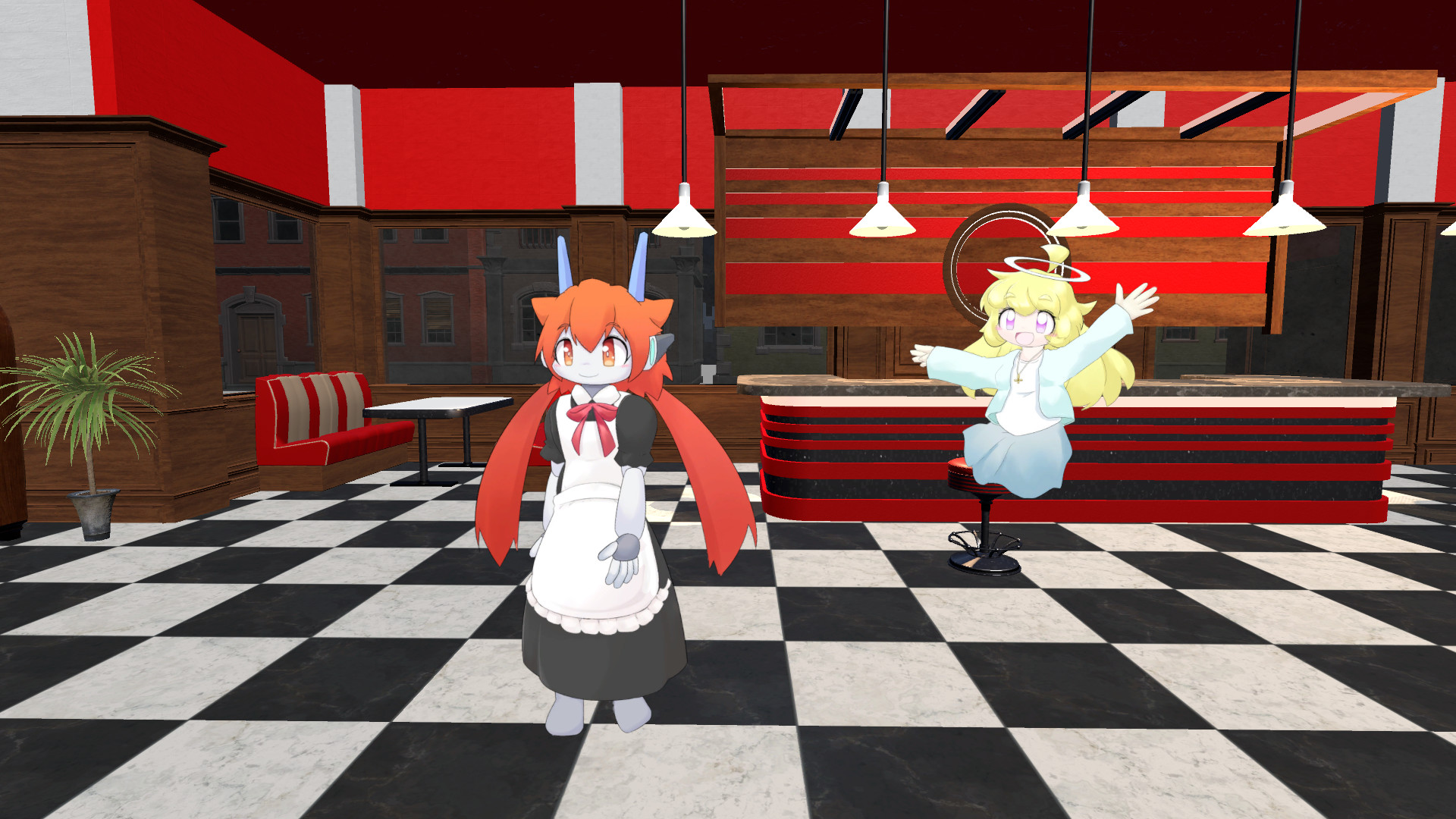 The Robot Girl Meets the Human!