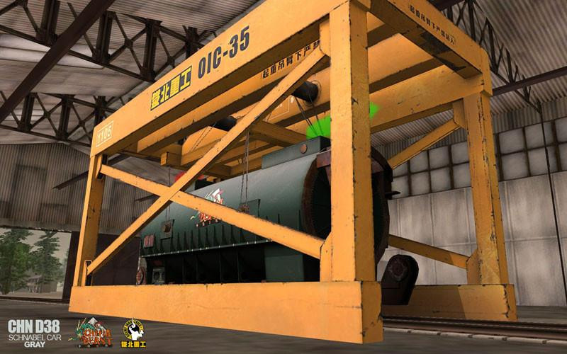 Trainz Railroad Simulator 2022: China D38 Schnabel Car – Gray