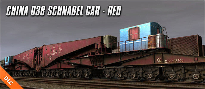 Trainz Railroad Simulator 2022: China D38 Schnabel Car – Red