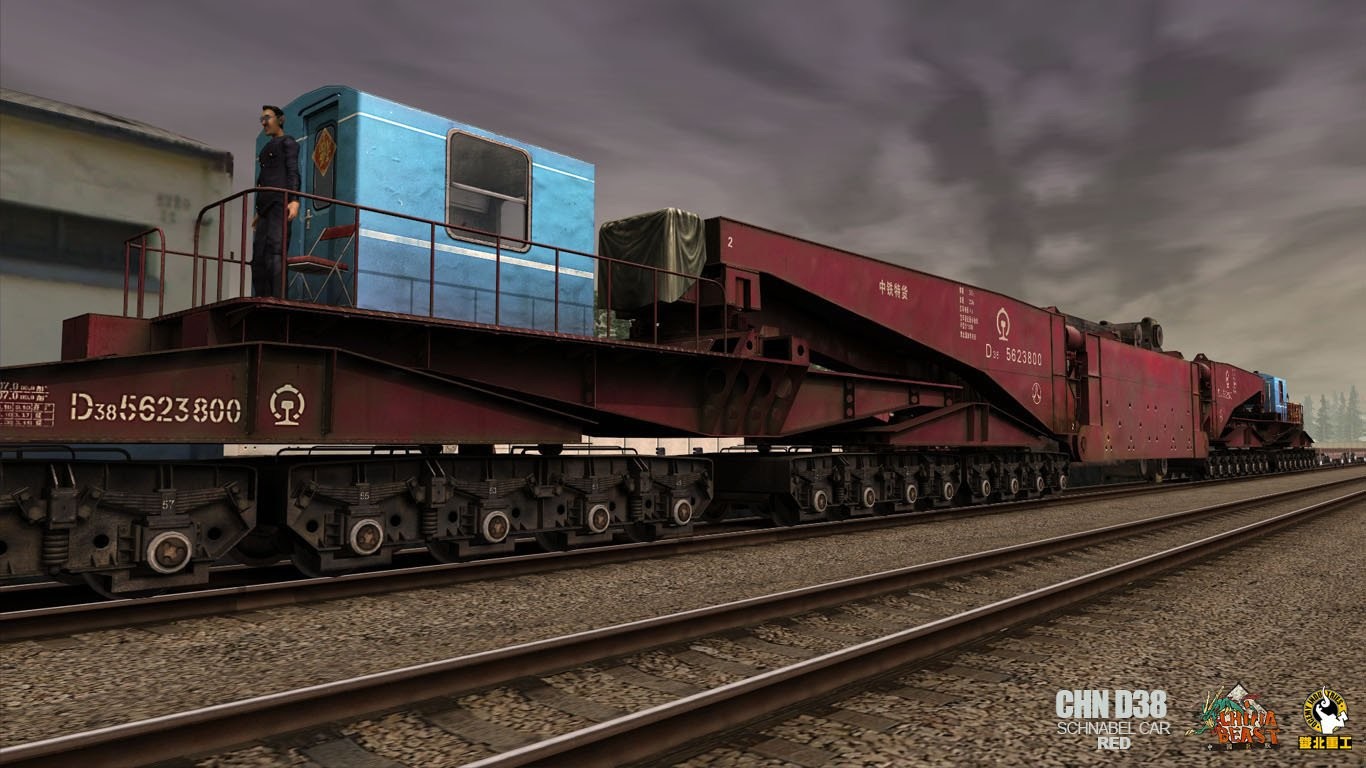 Trainz Railroad Simulator 2022: China D38 Schnabel Car – Red
