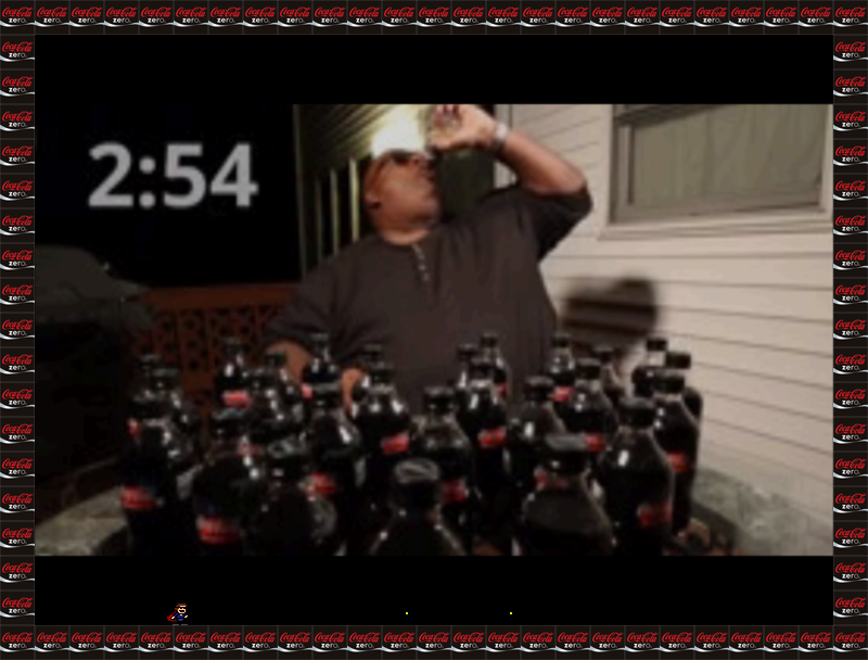I Wanna How Many Bottles of Coke Zero Can Badlands Chug in 3 Minutes? Watch &amp; See!