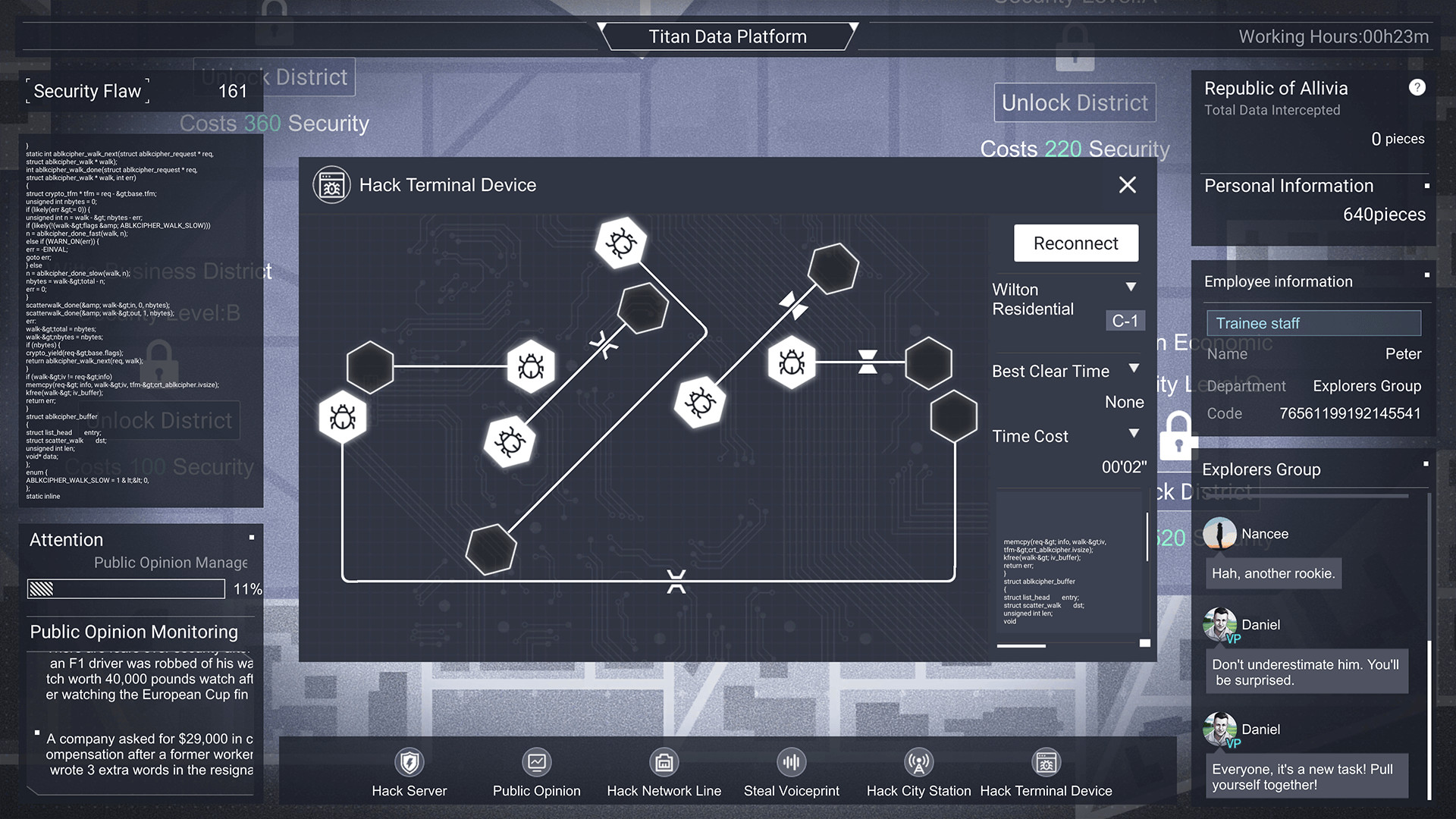 Cyber Manhunt: A Company Man of Titan