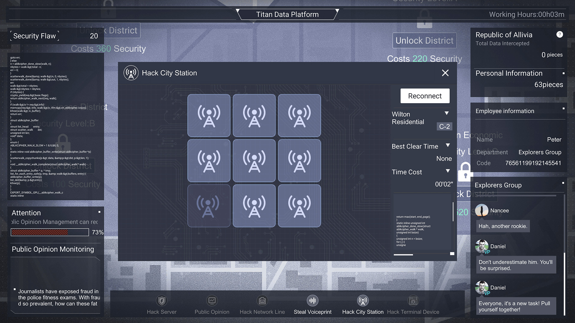 Cyber Manhunt: A Company Man of Titan