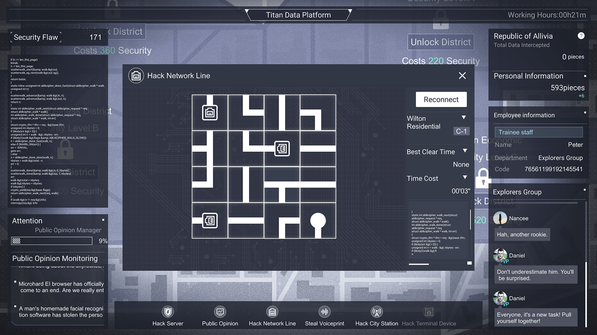 Cyber Manhunt: A Company Man of Titan