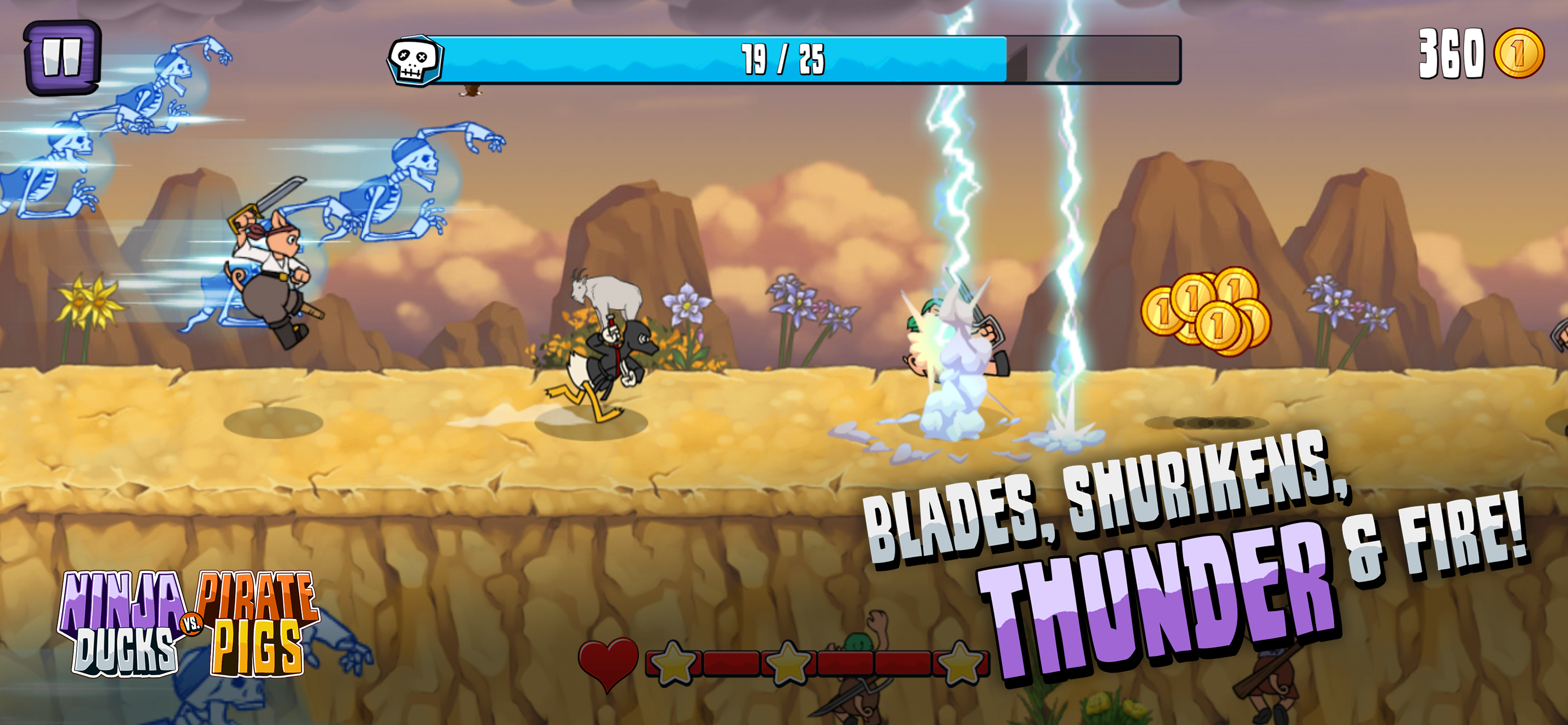 Ninja Ducks vs Pirate Pigs