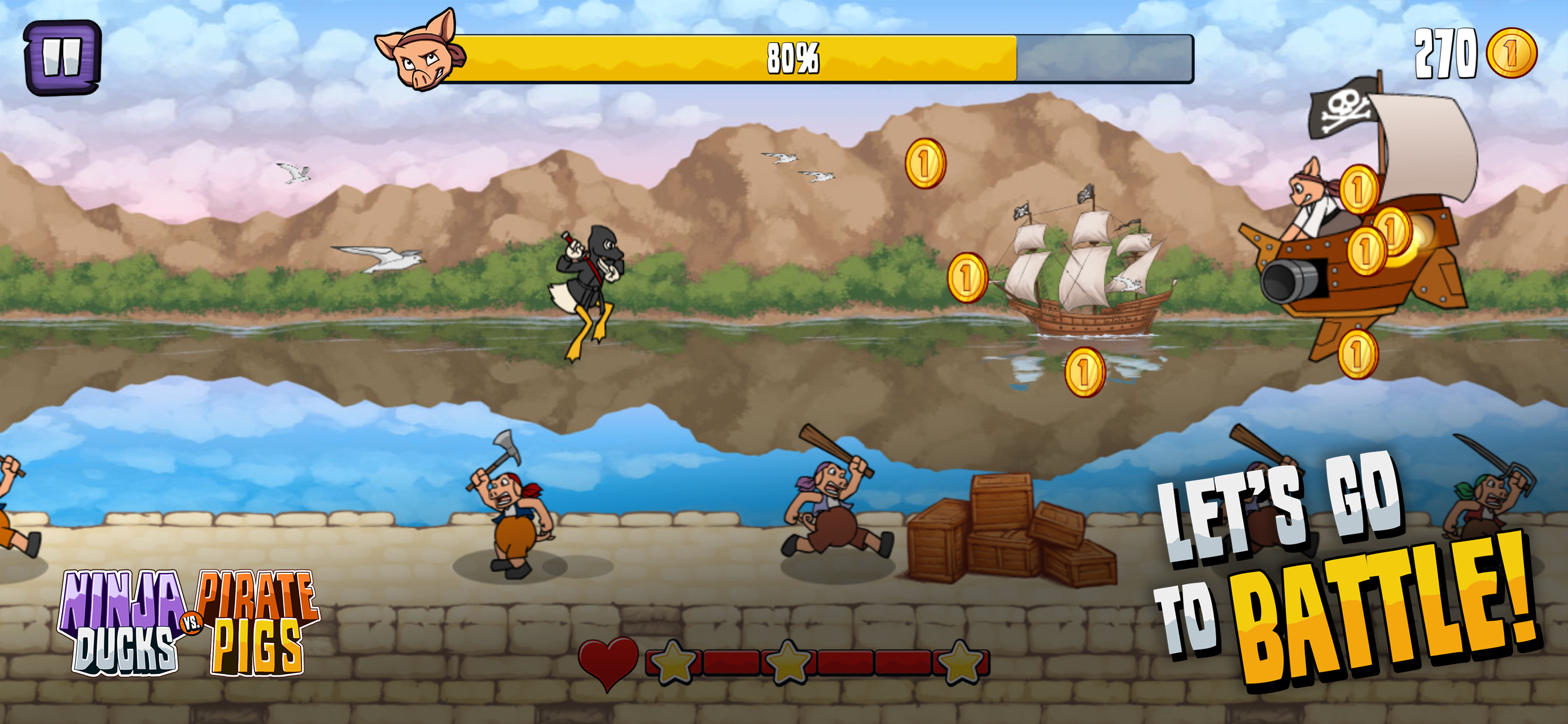 Ninja Ducks vs Pirate Pigs