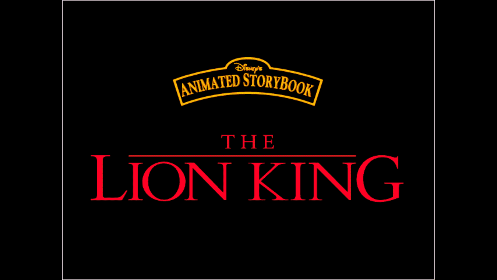 Disney’s Animated Storybook: The Lion King